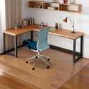 Azadx Office Chair Mat for Hardwood Floor, 63"x51" Clear Desk Chair Mat for Hardwood Floor Large Protector Floors Mats for Office Chairs, Easy Glide Rolling Plastic Floors Mats for Home Offices, 51 x 63'' Rectangle