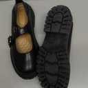 XMM Mary Jane Shoes Platform Chunky Mary Janes for Women Ladies Comfort Leather Round Toe Non-Slip Dressy Casual Cute Girls School Work Shoes (9, Black)