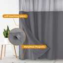 eachope 1 Pack Fabric Snap-in Shower Curtain Liner Replacement,Compatible with No Hook Shower Curtain with Snap in Liner, Removable & Water-Repellent,Machine Washable,70x54,Grey