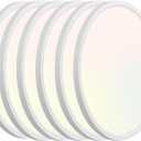 Hlite 6pack 9 Inch Flush Mount LED Ceiling Light Fixture,18W 1800LM Super Slim Light Fixtures Ceiling Mount 3000K/4000K/5000K 3CCT Selectable, Light Fixtures for Kitchen, Bedroom (White)