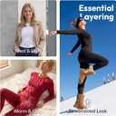 WEERTI Thermal Underwear for Women Long Johns with Fleece Lined Base Layer Women Cold Weather Top Bottom (Black, M)