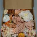 AmyHomie Champagne Artificial Flowers Combo Silk Mix Peony Rose Hydrangea Fake Flowers w/Stem for DIY Wedding Bouquets Centerpieces Arrangements Table Party Bridal Baby Shower Home Fall Decor