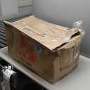 Armen Living Tyler 30" Bar Height Swivel Cream Faux Leather and Walnut Wood Bar Stool