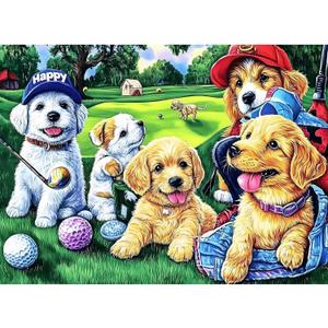 300 Piece Puzzle for Adults,Cute Dog Jigsaw Puzzles 300 Pieces for Adult Kids Elderly Puzzle Game Animal Puzzles for Kids Ages 10-12 Premium Cardboard Puzzles for Relaxation Family Activity