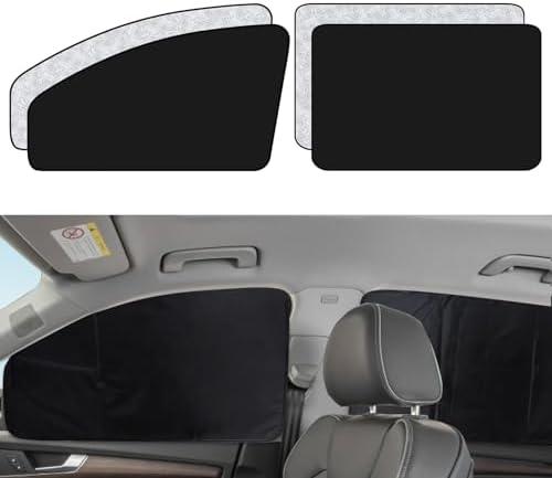 XCBYT Car Side Window Shades - 4 Pack Sun Shade for Baby Car Curtains 99% UV Protection Privacy Magnetic Retractable Fordable Car Window Covers Auto Accessories