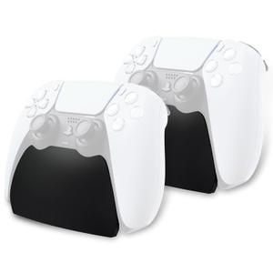 PlayVital 2 Pack Controller Display Stand for ps5, Gamepad Stand Desk Holder for ps5 Controller Accessories with Rubber Pads, Solid Black
