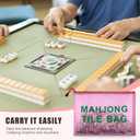 3 x 2Pack Mahjong Tile Bag, Case for American Mah jong Set, Mahjong Gifts Accessories, Card Holder Bouch, Pink (Case Only)