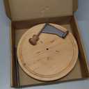 Girolle Cheese Shaver Tool for Making Rose-Shaped Cuts - Tte de Moine & Girolle Cheese Curler Wheel Fitted with Fasteners & Non-Slip Pads - Stainless Steel Construction with Sharp Blade & Wood Base