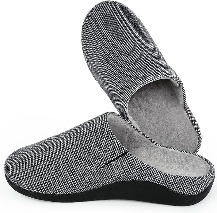 V.Step Orthotic Slippers with Arch Support, Orthopedic House Slipper for Men Women Plantar Fasciitis Flat Foot Upgrade, Grey