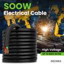 GEARit 100 ft SOOW Portable Power Cable 10/4 Gauge, 10 AWG 4-Conductor 600V Electrical Wire, Flexible Rubber Cord for Generators, Motors, Welder Machines, EV Chargers, Industrial Outdoor Use