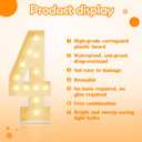 4ft Marquee Number 4, Light Up Sign for Party Decorations, 4 Feet Tall, Plastic, Modern Style