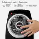 Vornado VH10 (2025) Space Heater for Indoor Use, Adjustable Thermostat, 2 Heat Settings, Advanced Safety Features, Integrated Carry Handle, Large Heater for Bedroom and Living Room, Quiet, Black
