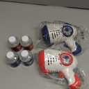 JOYIN 2 Kids Bubble Guns with 4 Bottles Solution, Automatic Bubble Machine Gun with 8 Holes for Kids, Adults, Summer Toys, Easter Basket Stuffers, Birthday Gift, Party Favors-Blue,Red