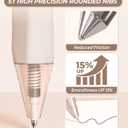 Nicpro 12 PCS Pastel Gel Ink Pen Set, Black Ink Pens with  Highlighters and Mechanical Pencil 0.5 0.7mm, Retractable 0.5mm Fine Point Note Taking Pens for School Office (Brown)