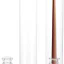 NUPTIO Taper Candle Holder Glass:Clear Hurricane Candlestick Holder - Fluted Candles Stick Stand with 12 inch Tall Windproof Cylinder Cover for Fireplace Dining Room Decor