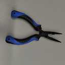 KastKing Intimidator Fishing Pliers, Corrosion Resistant Polymer Coated Fishing Tools, Tungsten Carbide Cutters, Saltwater Resistant Fishing Gear (D:7" Straight Nose)