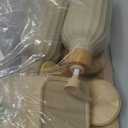 Bathroom Set 17PCS Beige Bathroom Accessories Set Bathroom Sets with Trash Can 3PCS Lotion Soap Dispenser, Toothbrush Holder,6PCS Wood Tags Bathroom Accessories for Kitchen Bathroom