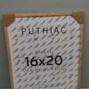 puthiac 16x20 Solid Oak Wood Picture Frame, Fits 12x16 with Mat or 16x20 Without Mat, Wall Display Only, Vertical or Horizontal, Plexi Front, 1 Pack, Natural Oak