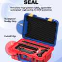 Travel Carrying Case for Nintendo Switch 2 & Accessories, All in One Protective Case, Hard Shell Cases with 12 Game Cards Slots, Waterproof Storage Organizer Box for Dock, Pro Controller-Red&Blue