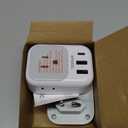 2 Pack European Plug Adapter USB C, TESSAN US to Europe Adapter 4 Outlets 3 USB Charger, Type C International Power Adaptor to Italy Spain France Portugal Iceland Germany, Europe Travel Essentials