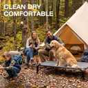 Raised Dog Bed for Large Dogs, Heavy Duty Washable Dog Bed for Indoor Outdoor Use, Extra Large Dog Cot with Dual-Tube Support, Breathable Pet Bed Mesh, Chew-Resistant, 49" x 31" x 8", Grey