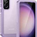 Lanhiem for Samsung Galaxy S23 Case (Not for S23 Plus), IP68 Waterproof Dustproof Case with Built-in Screen Protector, Heavy Duty Full Body Protective Cover for Galaxy S23 5G 6.1 Inch, Purple