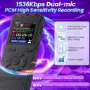 Digital Voice Recorder - Affordable & Easy to Use, One-Click, Voice Activated & Noise Reduction, Long Standby, USB Connectivity, Password, A-B Repeat, MP3 for Lectures/Meetings/Classes/Interviews