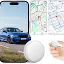 GPS Tracker for Vehicles, 1-Minute Updates, No SIM Card or Monthly Fees | iOS & Android App, 1-Year Replaceable Battery, Magnetic IPX7 Waterproof Design for Cars, Motorcycles & More