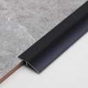 Gaahing Aluminum Floor Transition Threshold Strip, Bridge The Height Gap Between 0.2 to 0.5 inches for Doorway Ramp Tiles Laminate Planks (35.4in x 1.7in, Matte Black)