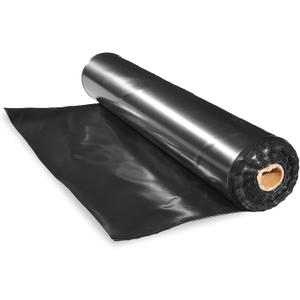 Black Plastic Sheeting Roll 10 Mil 10'x100' Polyethylene Film, Heavy Duty Black Painters Tarp for Drop Cloth, Weed Barrier, Concrete, Vapor, Construction, Cover (10'X100'(10 Mil))