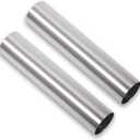 2.5 Inch 63mm OD Aluminum Intercooler Pipe Piping Air Intake Tube Straight 11.8" 300mm Long, Brushed Finish, Pack of 2