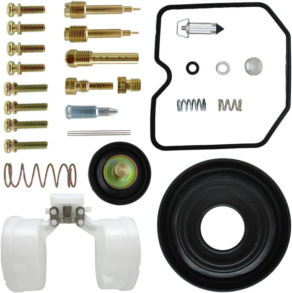 Carburetor Carb Rebuild Repair Kit with Diaphragm Float Replacement for Kawasaki KLR650 2006-2018 KLX650R 1993-1996