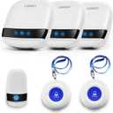 Emergency Call Button for Elderly Pager Wireless Caregiver Alarm System for Patients Elderly Home 3 Transmitters and 3 Receivers …