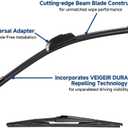 3 Pack Windshield Wiper Blades Compatible With Toyota Prius(Not compatible with Prius C) 2015 2014 2013 2012 2011 2010 Automotive Replacement Front Rear Wiper Blades Set For My Car - 26" 19" 16"