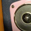 Muzen Mini Bluetooth Speaker, Button Small Cute Portable Metal Retro Wireless Speaker with Loud Volume Great Sound and Portable Lanyard & Gift Bag for Office Classic Vintage Decor (Pink)