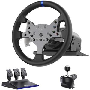 PXN Force Feedback PC Racing Wheel, Detachable 270/900 Degree V99 Driving Gaming Race Sim Steering Wheel Simulator with Pedals and Shifter for Windows PC, PS4, Xbox One, Xbox Series X/S