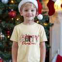 Toddler Boys Christmas Shirt Girls Kids Ugly Xmas T-Shirt Short Sleeve Cotton Tee Top 2T-8Y (Snowflake Merry Christmas)