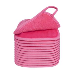 KODAMO Makeup Remover Cloths Reusable Washable Microfiber Cloth with Just Water - 12 Pack - Soft & Soft Pink