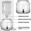 GlikCeil 5 Gallon Water Jug Dispenser Base with Spout for 3 to 5 Gallon Bottle Plastic Water Jug Holder Containers for Stand or Countertop(Clear)