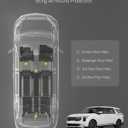 3W Floor Mats for Kia Carnival 2022-2026 8-Seat Gas | Custom Fit All Weather TPE Heavy Duty Liners, Black, Gas Only, Not For Hybrid
