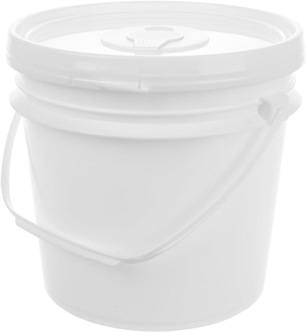 Homoyoyo Large 4L Refillable Wipes Bucket with Lid and Handle - Heavy Duty Cleaning Wipes Dispenser for Gyms - Schools and Commercial Use for Rolls 8.06X8.06X7.66In (2 counts)