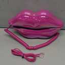 Advanced Home Telephone, Wired Novelty Cute Sexy Lip Phone, Wire Phone Home Decoration for Home Hotel Office Decor Gift (Electroplated Rose red)