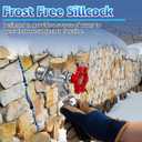 Boltigen 6inch Anti-Siphon Frost Free Sillcock Valve, No Lead Brass Freeze Proof Outdoor Water Faucet, 1/2" NPT X 3/4'' GHT Hose Bib Frost Free Outside Spigot