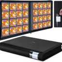 Premium 1024 Pockets Card Binder,Label Design,16 Pockets Trading Card Binder Ringless Side Loading Trading Card Album Folder for TCG -Black