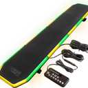 ASPL 282 LED Low Profile Emergency Strobe Light Bar 47" Roof Top Warning Hazard Flashing Security Traffic Advisor/Controller / 27 Patterns Lights for Tow Truck Construction Vehicle (Amber/Green)