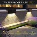 Solar Wall Lights Outdoor, Waterproof LED Fence Lights with Multiple Modes & Dual Color Temperature, Auto On/Off Solar Powered Lights for Patio Garden Yard Pathway Decor (Warm Light - Model B-4pack)
