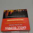 QUWIN BBQ Gloves, Oven Gloves 1472℉ Extreme Heat Resistant, Grilling Gloves Silicone Non-Slip Oven Mitts, Kitchen Gloves for BBQ, Grilling, Cooking, Baking-1 Pair… (Blue, One Size Fits Most)