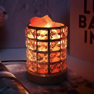 Natural Himalayan Pink Salt Lamp, Dimmable Single Lighting, Plug-in Powered, Crystal Salt Rock Lamp,Glow Night Light for Bedroom Office, UL & ETL Certified Cord (Crystal Cylinder)