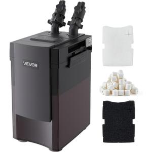 VEVOR 396GPH Canister Filter, 4-Stage External Aquarium Filter with Powerful Pump, Water Circulation Cleaning Machine with Media for Large Fish Tanks and Aquariums Up to 125 Gallons, for Freshwater