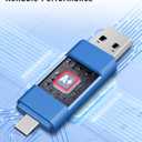 AreTop 32GB USB C Thumb Drive Dual USB 2.0 Flash Drive 32GB USB Drive Swivel Design 2-in-1 Portable Type-C Memory Stick for Android Smartphone, Computers, MacBook, Tablets, PC, 10 Pack